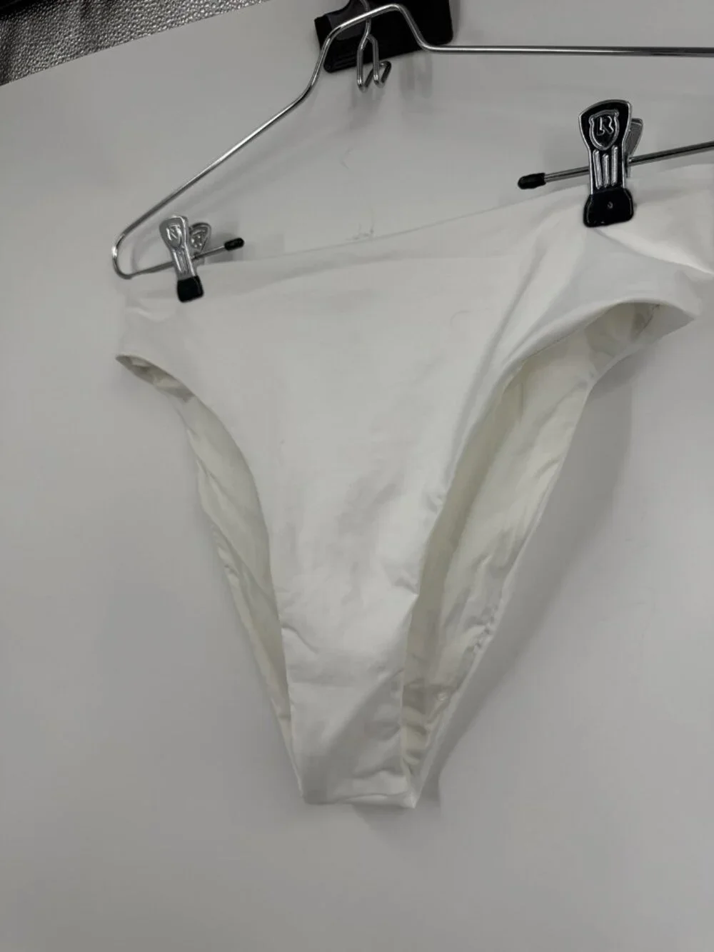 Skims Recycled Swim Mid Waist Bikini Bottoms White Size Medium